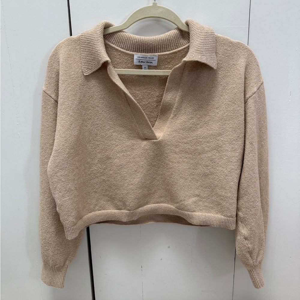 &Other Stories Cropped Beige Sweater
